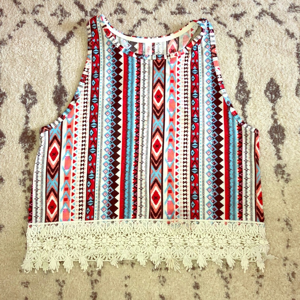 Navajo print tank